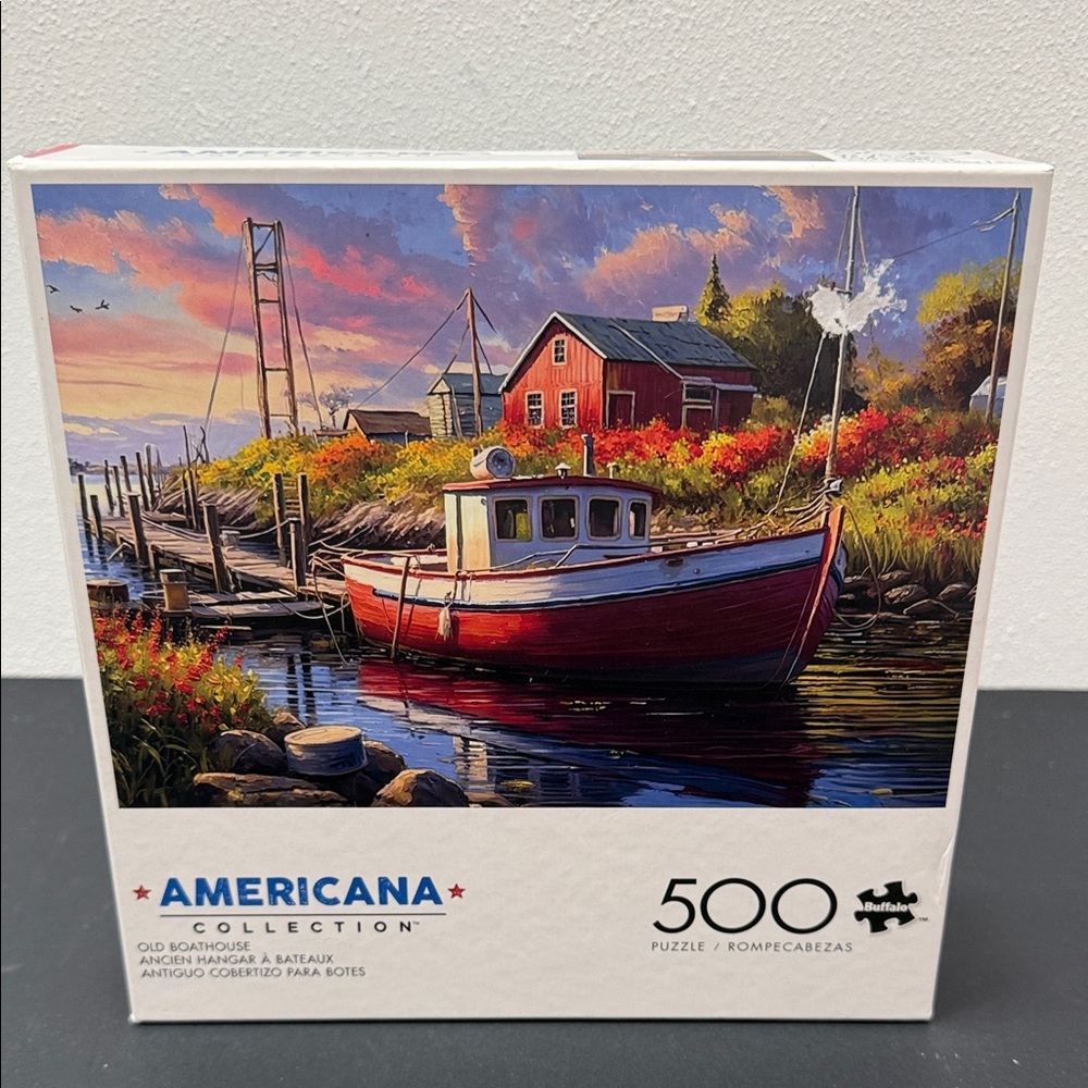 Buffalo Games Old Boathouse 500 Piece Jigsaw Puzzle for Adults  SALE🔴3/$25